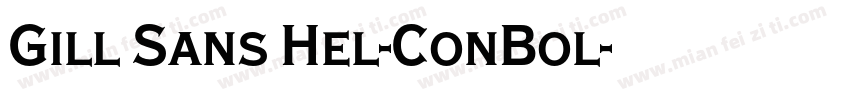 Gill Sans Hel-ConBol字体转换